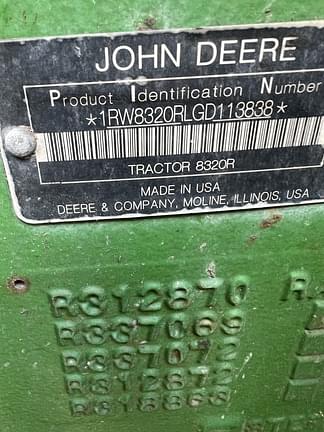 Image of John Deere 8320R equipment image 4