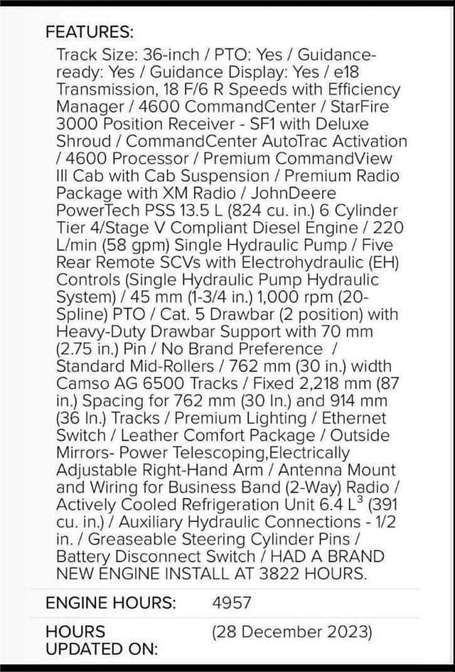 Image of John Deere 9520RX equipment image 4