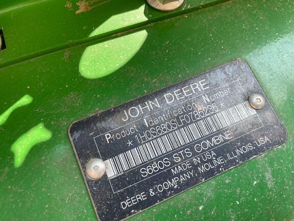 Image of John Deere S680 equipment image 4