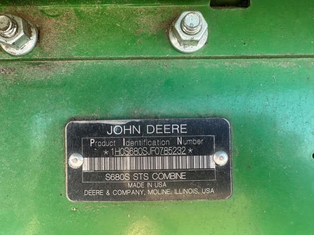Image of John Deere S680 equipment image 1