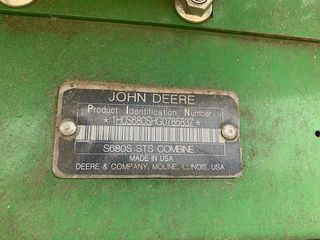 Image of John Deere S680 equipment image 1