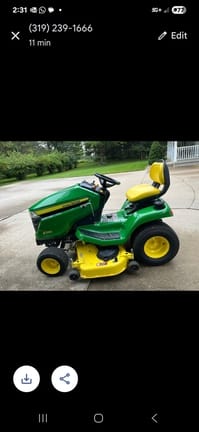 2016 John Deere X390 Equipment Image0