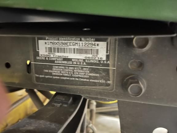 Image of John Deere X590 equipment image 4