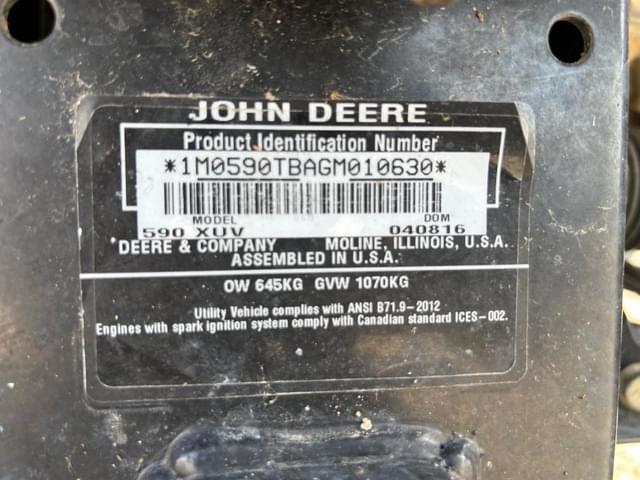 Image of John Deere XUV 590i Gator equipment image 1