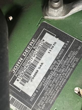 Image of John Deere Z540M equipment image 1