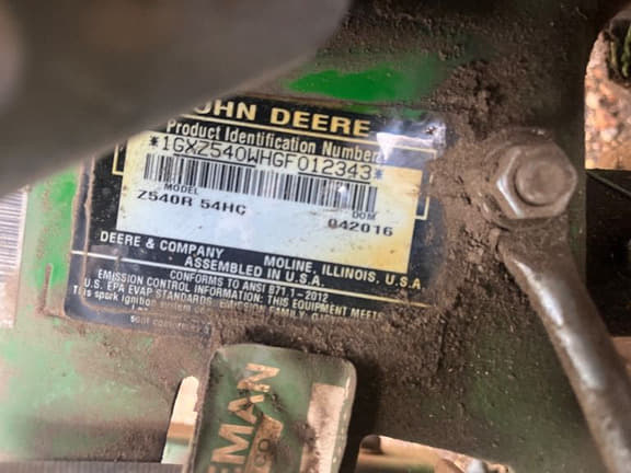 Image of John Deere Z540R equipment image 4