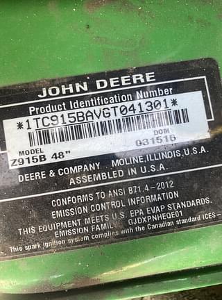 Image of John Deere Z915B equipment image 4