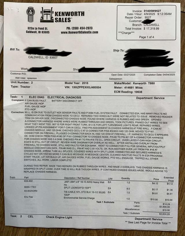 Image of Kenworth T880 equipment image 1