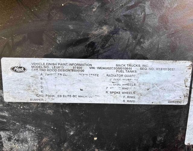 Image of Mack LEU613 equipment image 2