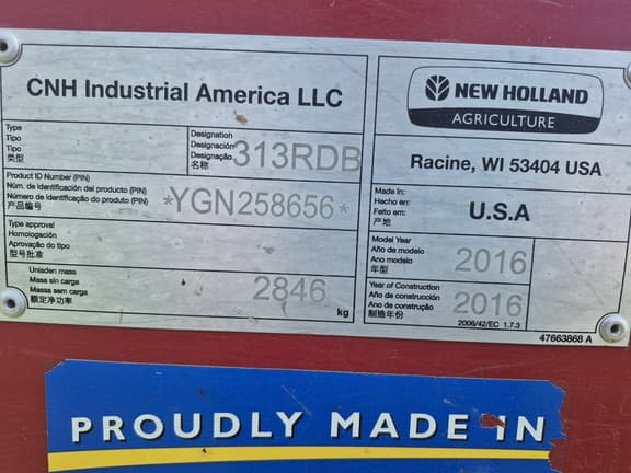 Image of New Holland 313 equipment image 2