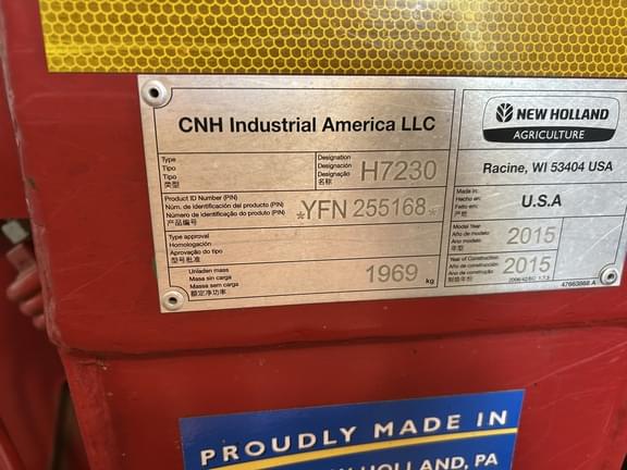 Image of New Holland H7230 equipment image 1