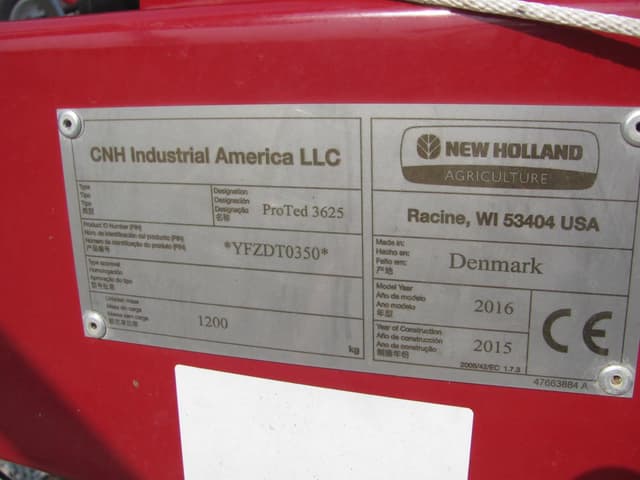 Image of New Holland ProTed 3625 equipment image 1
