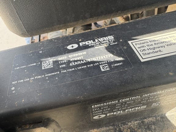 2016 Polaris Ranger 6x6 Equipment Image0