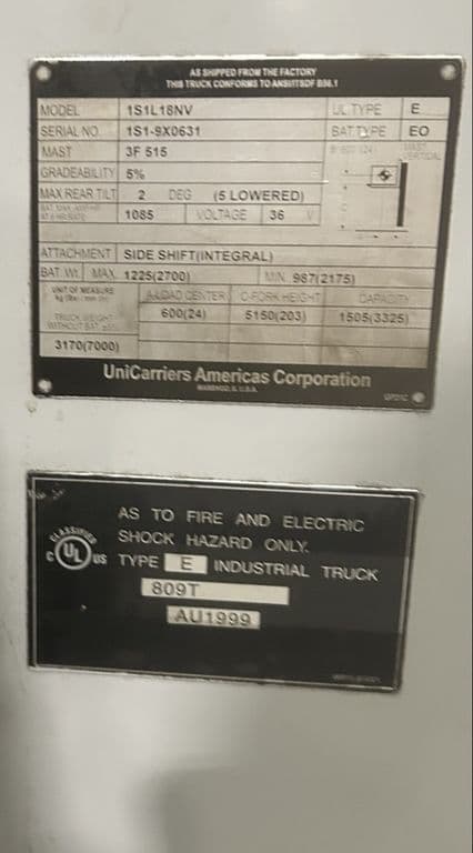 Image of Unicarriers SCX35N Image 1