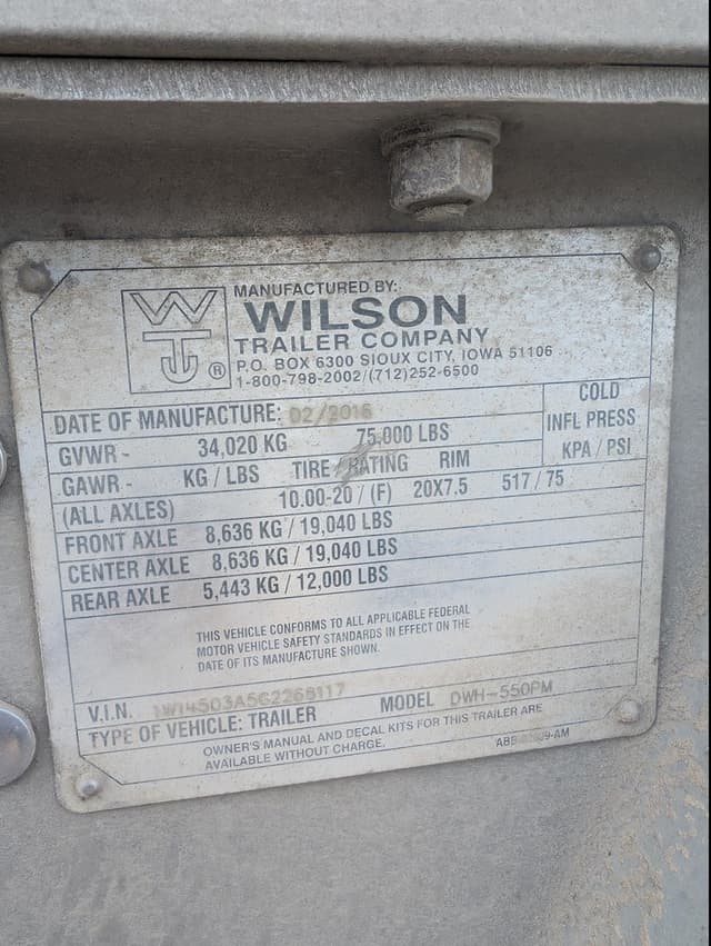 Image of Wilson DWH-550 equipment image 3