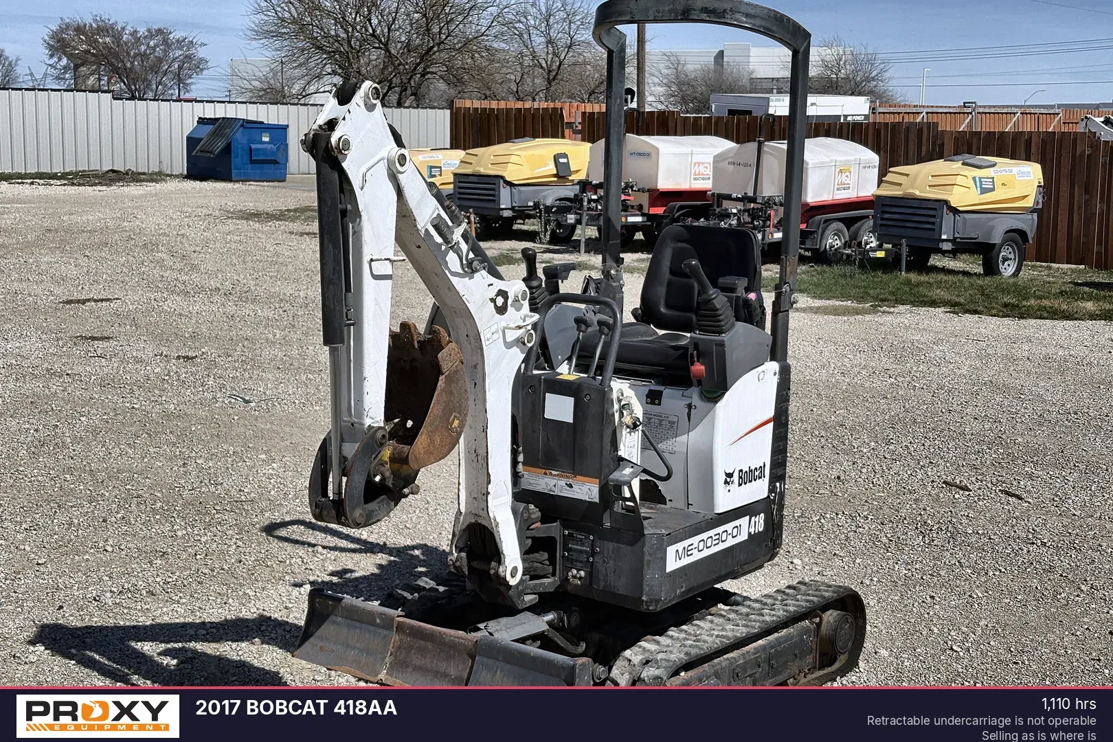 2017 Bobcat 418 Equipment Image0