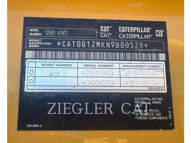 Image of Caterpillar 12M3 equipment image 4
