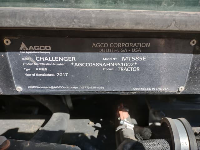 Image of Challenger MT585E equipment image 3