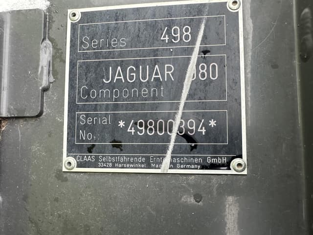 Image of CLAAS Jaguar 980 equipment image 2