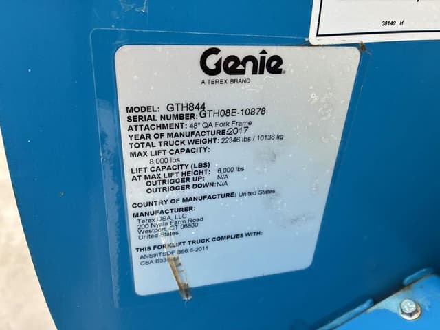 Image of Genie GTH844 equipment image 1