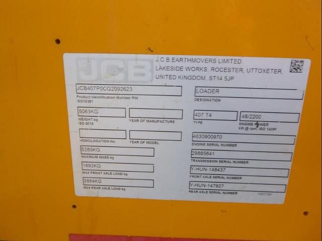Image of JCB 407 equipment image 4
