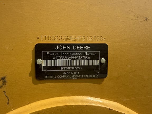 2017 John Deere 333G Equipment Image0