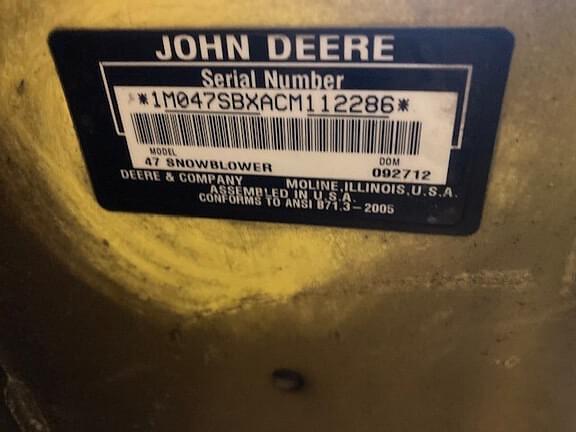 Image of John Deere 47" Snow Blower equipment image 2