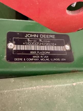 Image of John Deere 630F equipment image 1