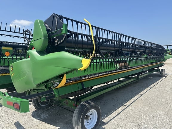 SOLD - 2017 John Deere 635FD Stock No. 49730 Harvesting with 35 ft ...