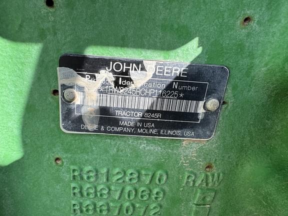 Image of John Deere 8245R equipment image 1