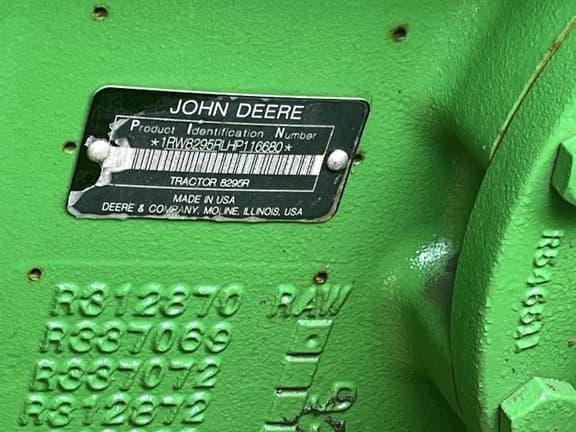 Image of John Deere 8295R equipment image 1