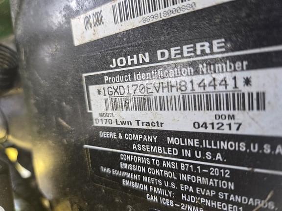 Image of John Deere D170 equipment image 4