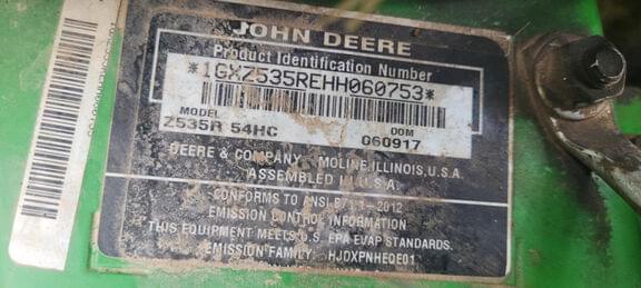 Image of John Deere Z535R equipment image 4