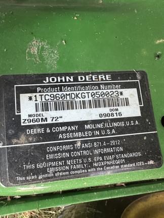 Image of John Deere Z960M equipment image 3