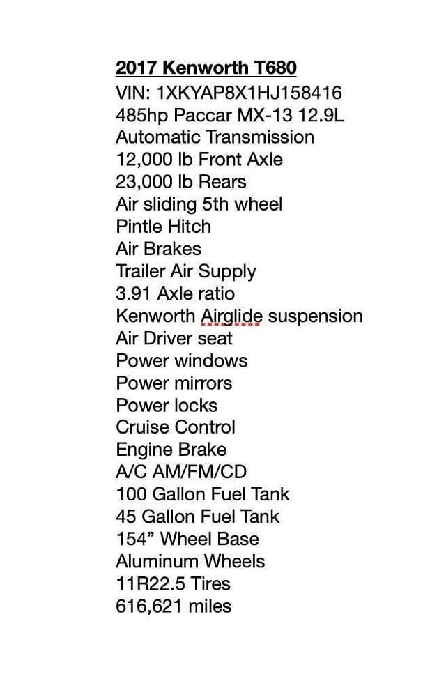 Image of Kenworth T680 equipment image 1