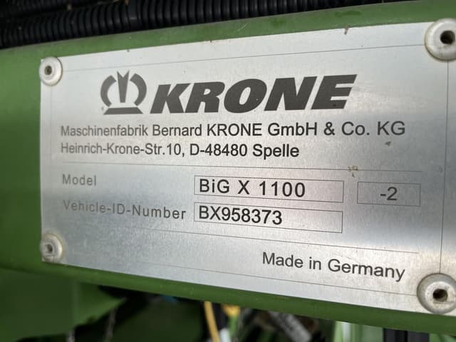 Image of Krone Big X 1100 equipment image 1