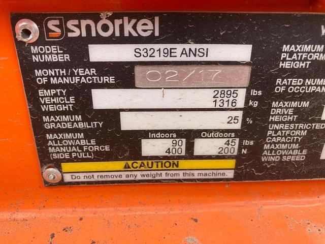 Image of Snorkel S3219E equipment image 2