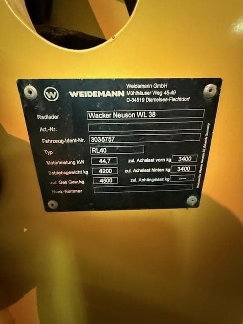 Image of Wacker Neuson WL38 equipment image 1