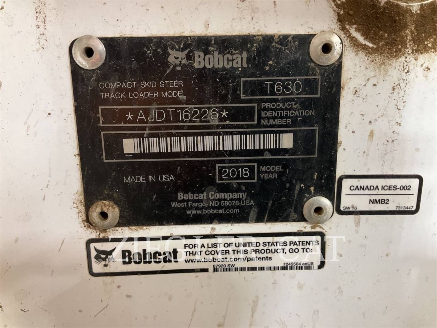 2018 Bobcat T630 Equipment Image0