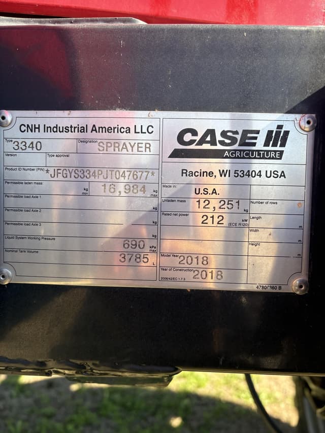 Image of Case IH Patriot 3340 equipment image 2