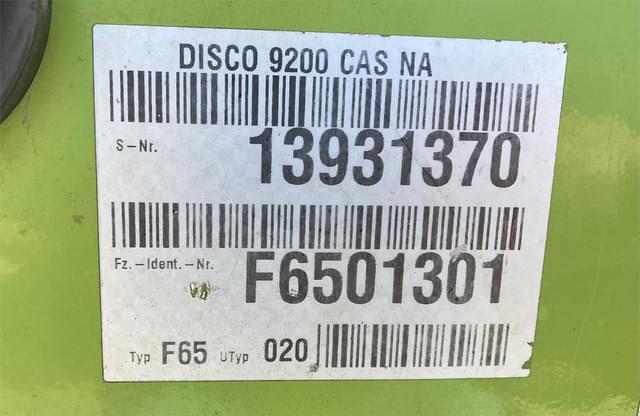 Image of CLAAS 9200C Disco equipment image 1