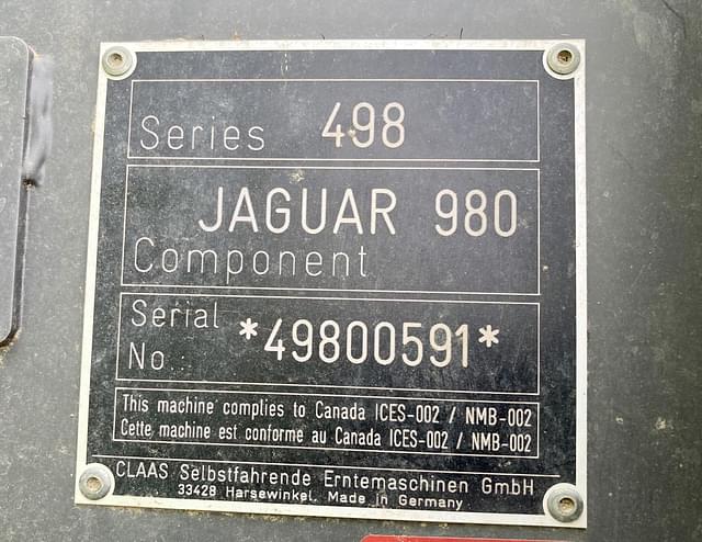 Image of CLAAS Jaguar 980 equipment image 3