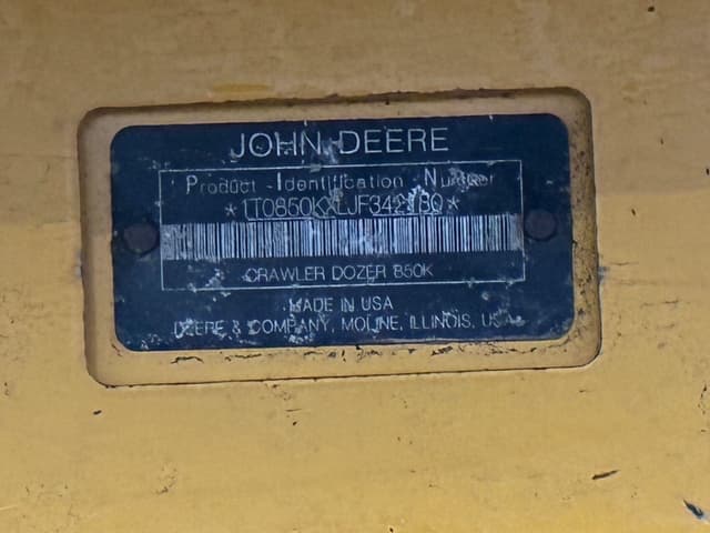 Image of John Deere 850K WLT equipment image 1