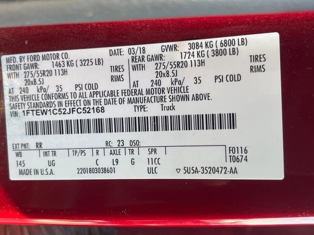 Image of Ford F-150 equipment image 2