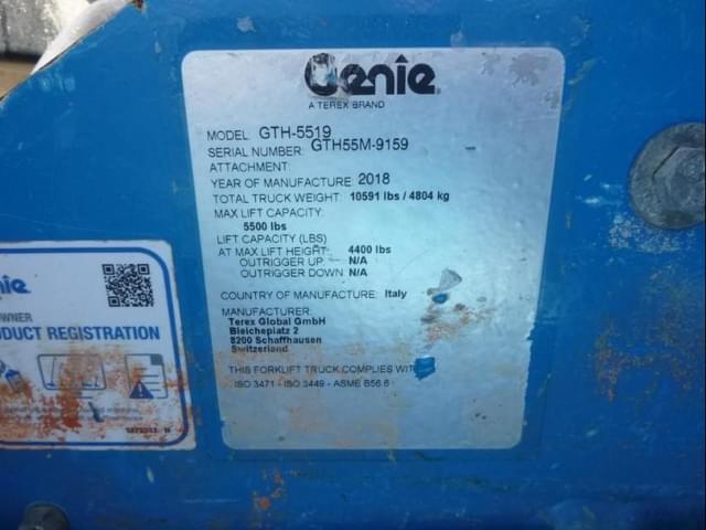 Image of Genie GTH5519 equipment image 4
