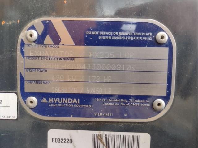Image of Hyundai HX235 equipment image 4