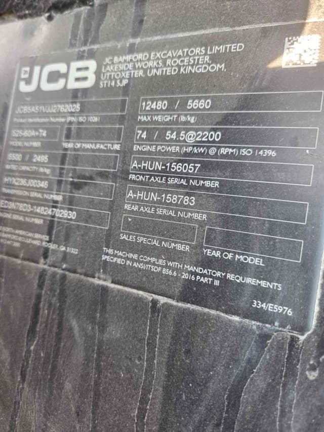 Image of JCB 525-60 Agri Plus equipment image 3