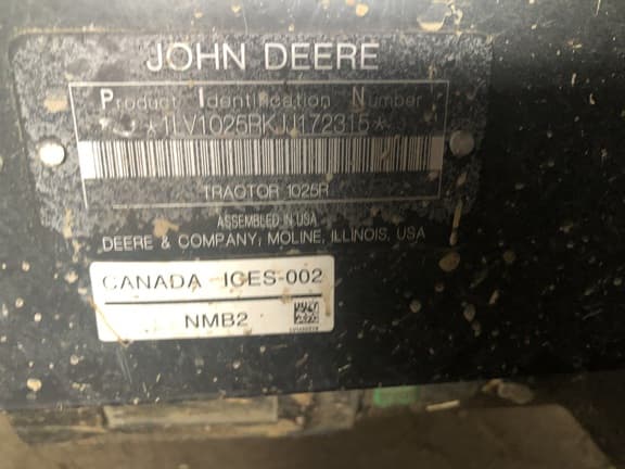 Image of John Deere 1025R equipment image 4