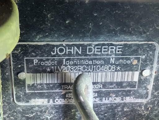 Image of John Deere 2032R equipment image 4