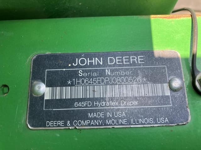 Image of John Deere 645FD equipment image 2